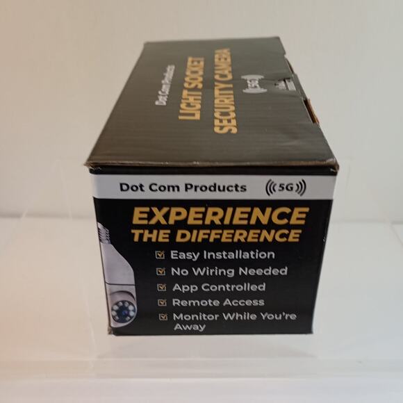 Dot Com Wireless Light Socket Security Camera  WiFi Easy Install Phone App - Picture 2 of 5